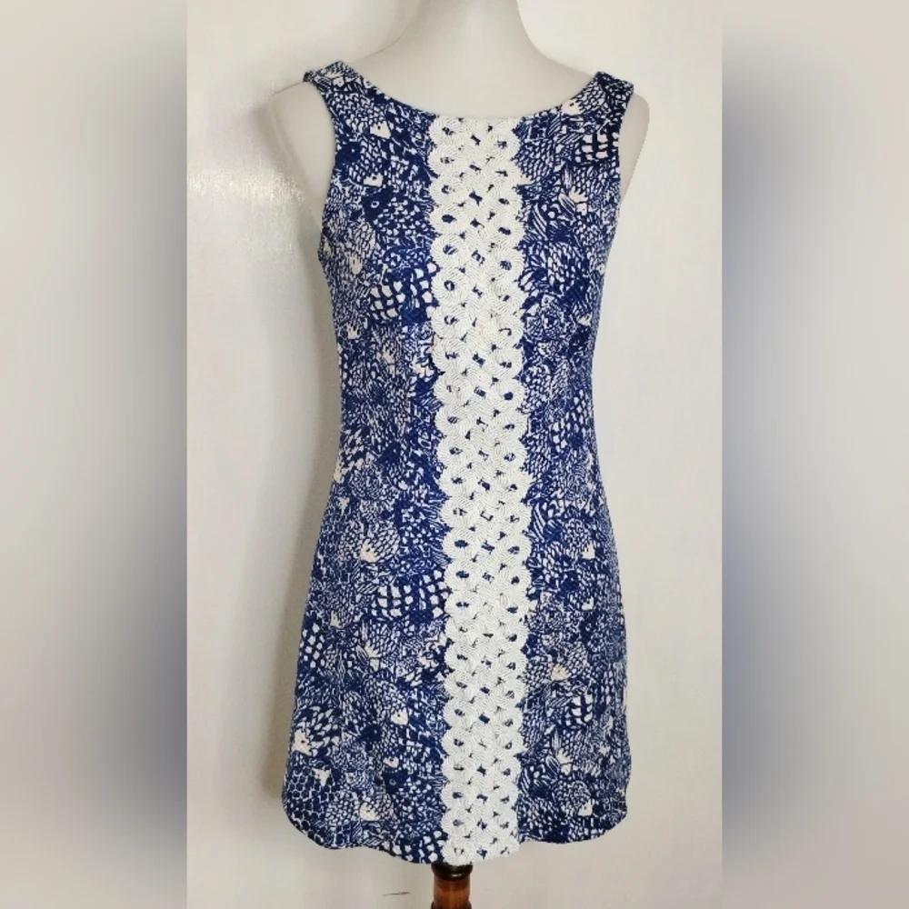 LILLY PULITZER BLUE FISH DRESS - Picture 8 of 10